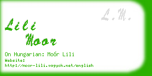 lili moor business card